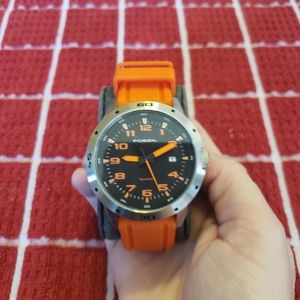 Fossil orange watch